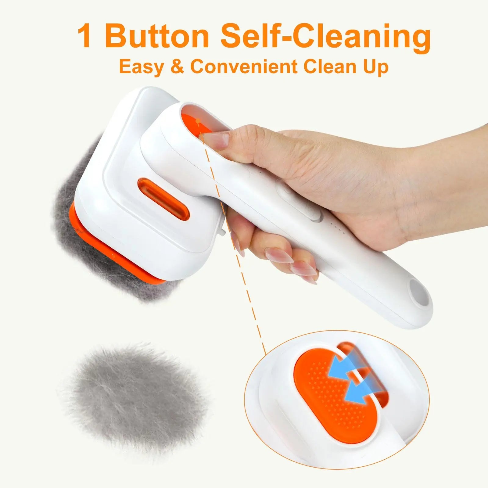 Fur-get About It! The Purr-fect Summer Spa Brush for Fluffy Felines and Doggo Divas – One-Button Magic for Shedding Shenanigans!