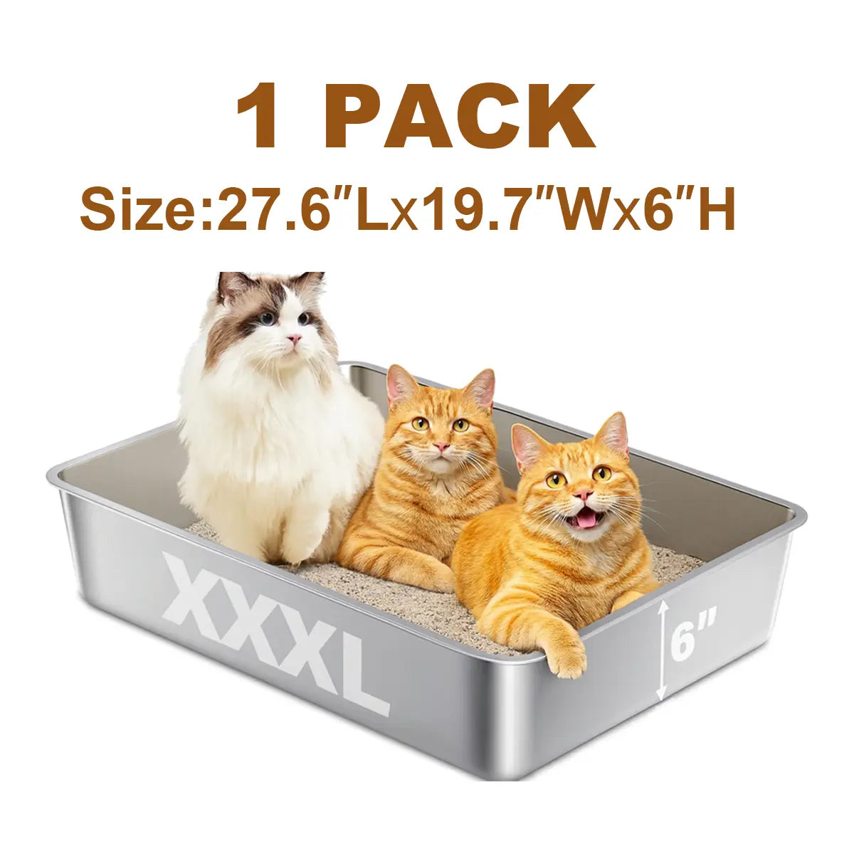 Zarler's Mega Cat Spa: The Stainless Steel Throne for Feline Royalty with a Lid to Keep Secrets and a Scoop for the Brave!