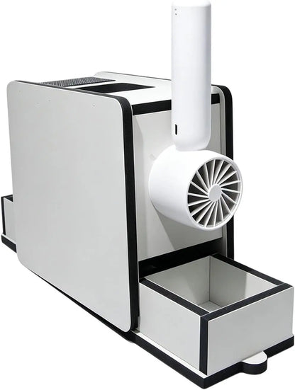 Bird Seed Hull Separator Blowing Box, Electric Bird Seed Cleaner Tool with Portable Fan & USB Cable, Automatic Seed Saver Chaff Catcher for Parrots, Budgies, Cockatiels, Canaries - No Mess Accessories