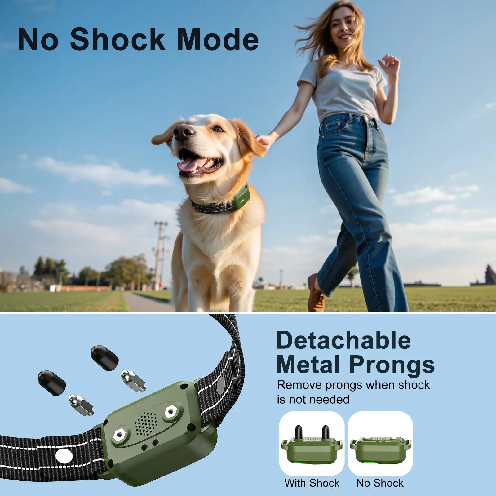 JUGBOW Doggie Do-What-I-Say Necklace: 4500FT of "Stop That!" Magic, Waterproof for Splashy Shenanigans, and Rechargeable for Endless Barking Battles!