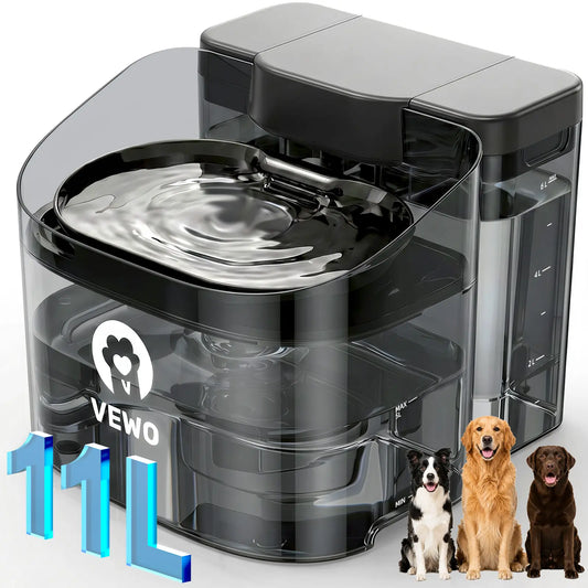 VEWO's Big Dog Water Party Fountain: The Ultimate Splash Zone for Thirsty Giants – No Spills, Just Chills!