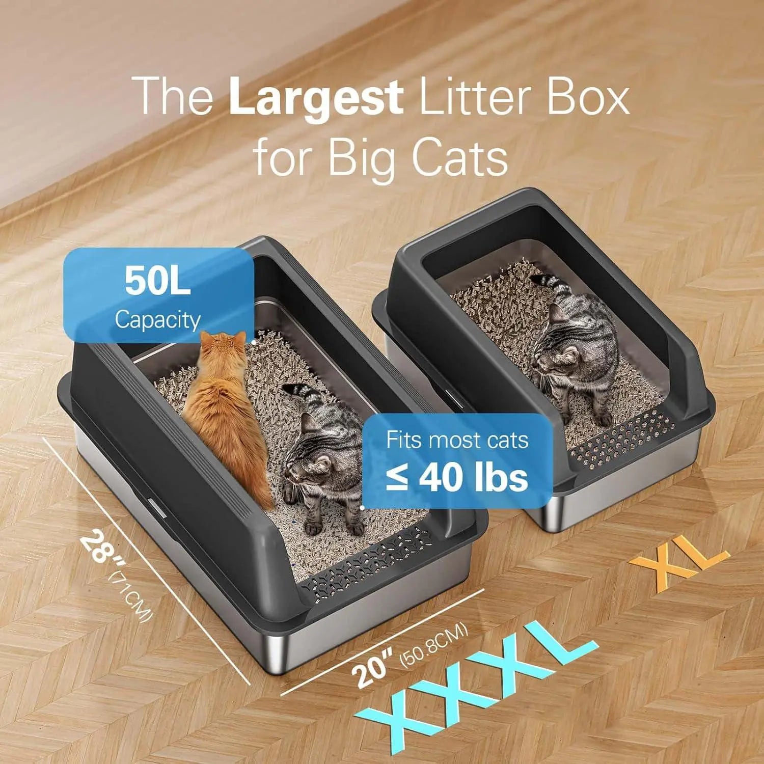Zarler's Mega Cat Spa: The Stainless Steel Throne for Feline Royalty with a Lid to Keep Secrets and a Scoop for the Brave!