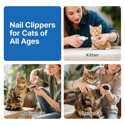 Purr-fectly Pawsome Nail Snipper: The Cat's Meow Claw-icure Kit with Adjustable Holes & Sneaky Nail File – No More Cat-astrophes! (Blue) #FelineFabulous #Claw-someGrooming