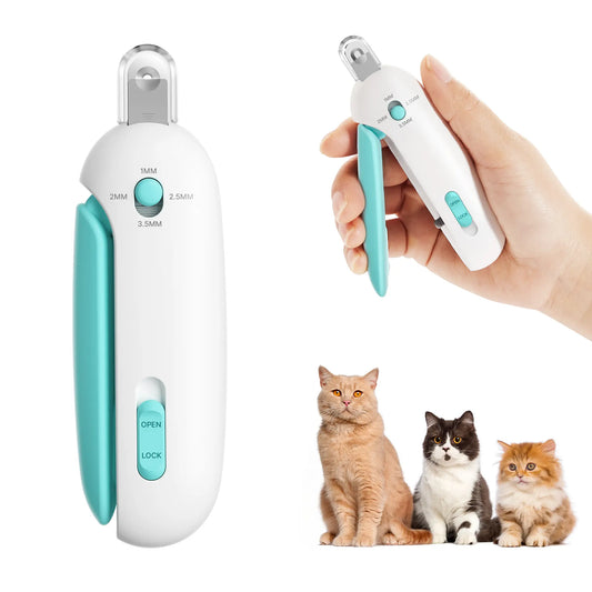 Purr-fectly Pawsome Nail Snipper: The Cat's Meow Claw-icure Kit with Adjustable Holes & Sneaky Nail File – No More Cat-astrophes! (Blue) #FelineFabulous #Claw-someGrooming