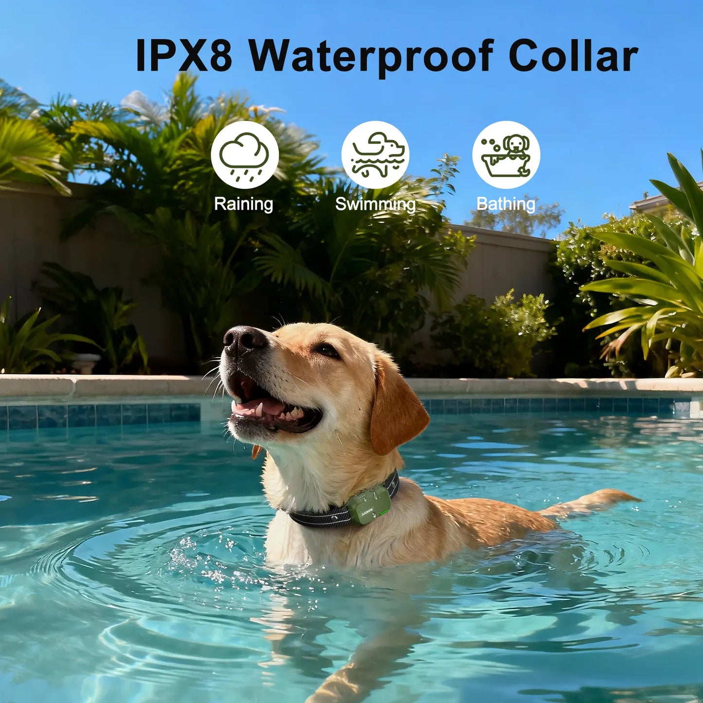 JUGBOW Doggie Do-What-I-Say Necklace: 4500FT of "Stop That!" Magic, Waterproof for Splashy Shenanigans, and Rechargeable for Endless Barking Battles!