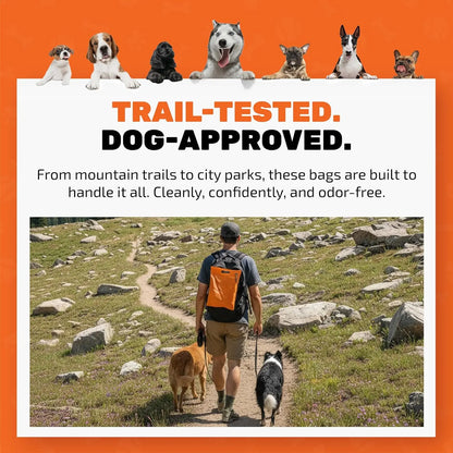 Wag Your Poop Away: The Smell-Proof, Double Trouble Doggie Duty Bags with a Handle for Your Adventures in Turd-ology, 10 Count!