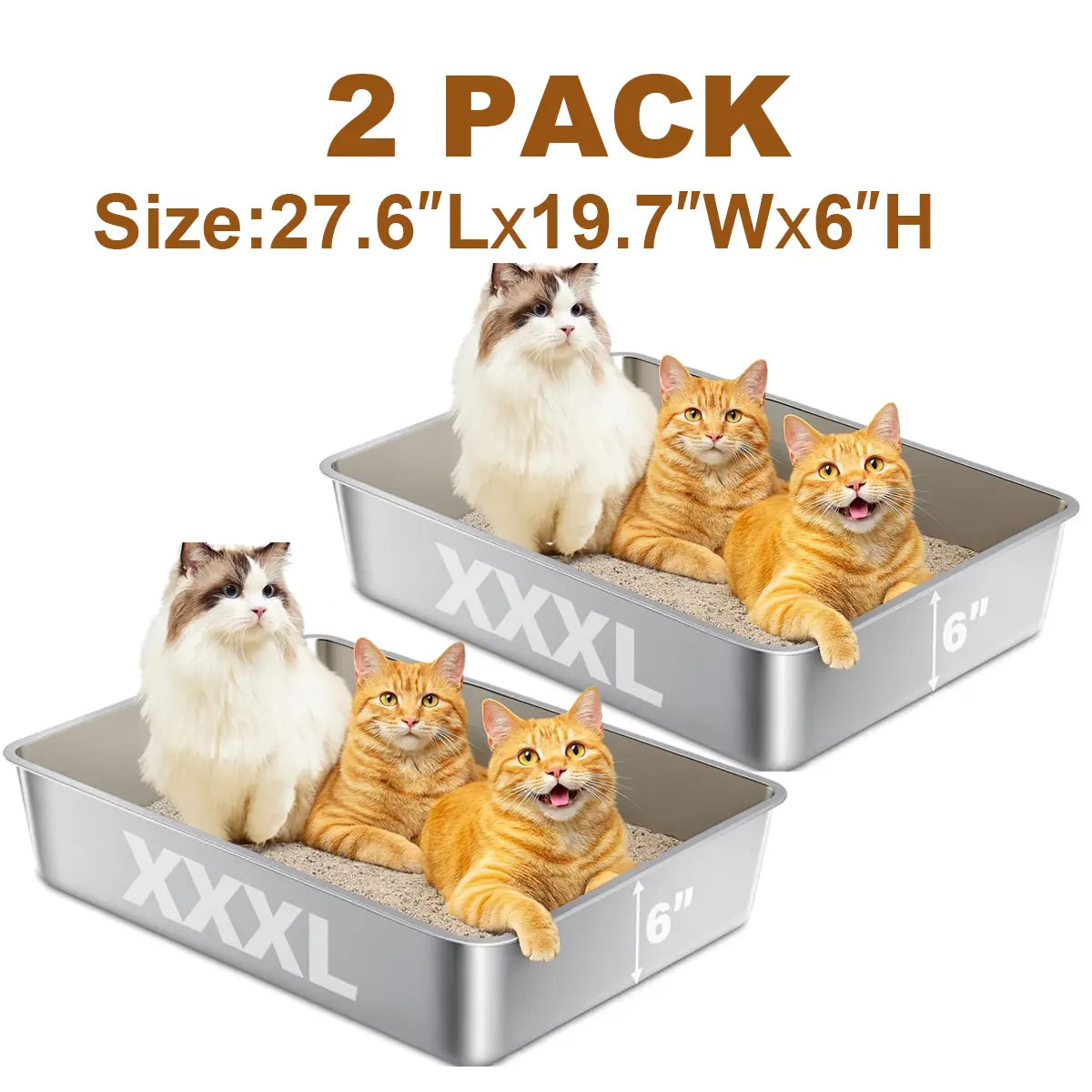 Zarler's Mega Cat Spa: The Stainless Steel Throne for Feline Royalty with a Lid to Keep Secrets and a Scoop for the Brave!