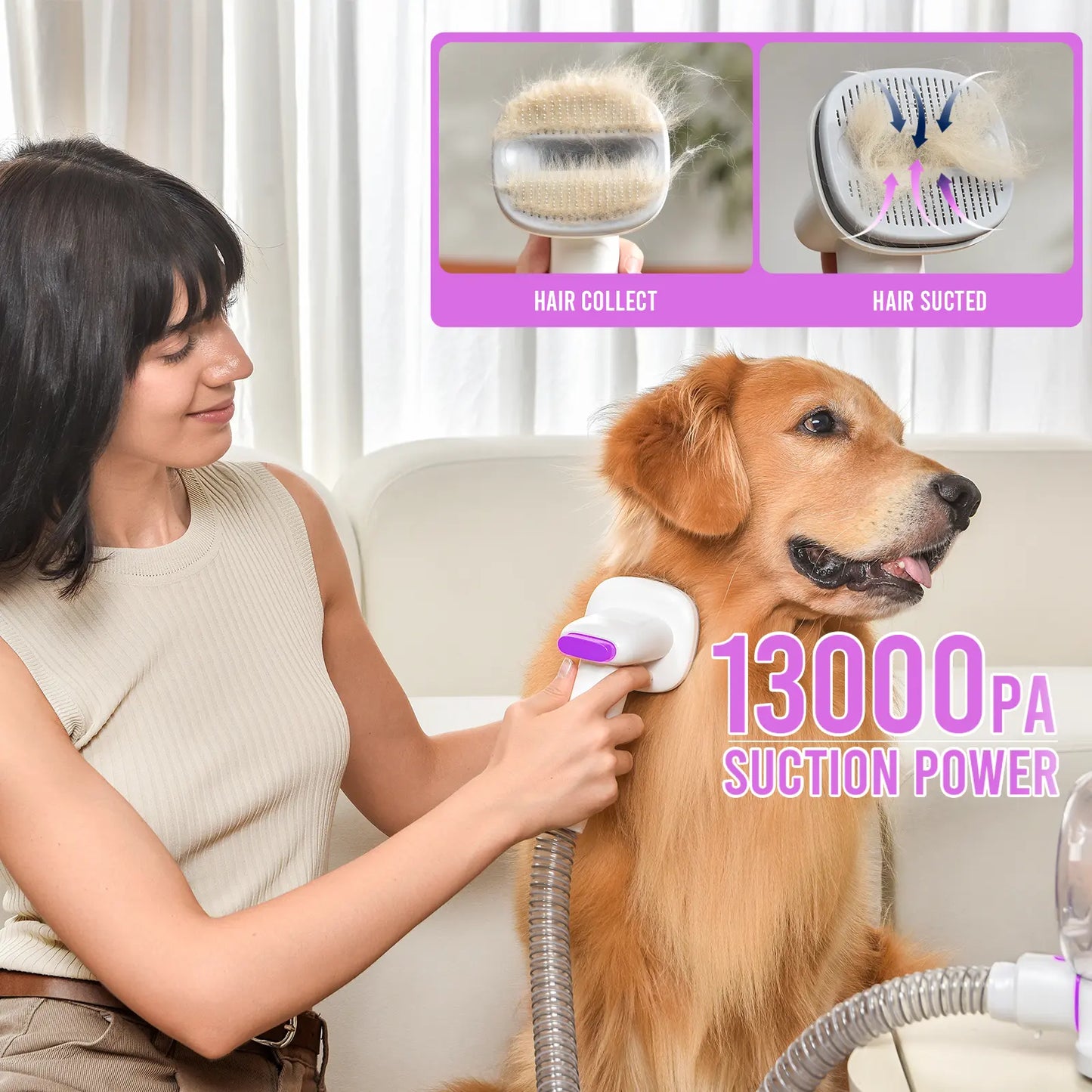 Geoorood's Fur-ocious Vacuum Brush: The Ultimate Dog Spa Experience for the Pup Who Hates Baths! 🐾💨 #FurryTornado #PetGroomingAdventures