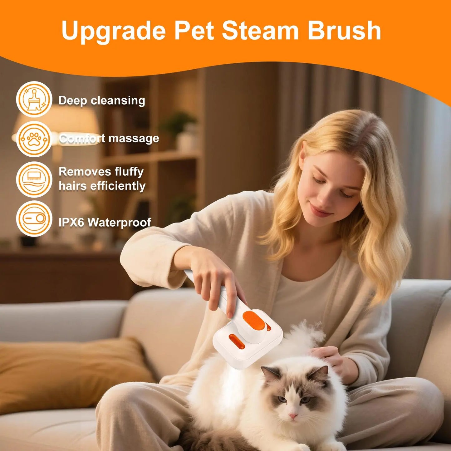 Fur-get About It! The Purr-fect Summer Spa Brush for Fluffy Felines and Doggo Divas – One-Button Magic for Shedding Shenanigans!