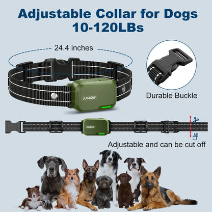 JUGBOW Doggie Do-What-I-Say Necklace: 4500FT of "Stop That!" Magic, Waterproof for Splashy Shenanigans, and Rechargeable for Endless Barking Battles!
