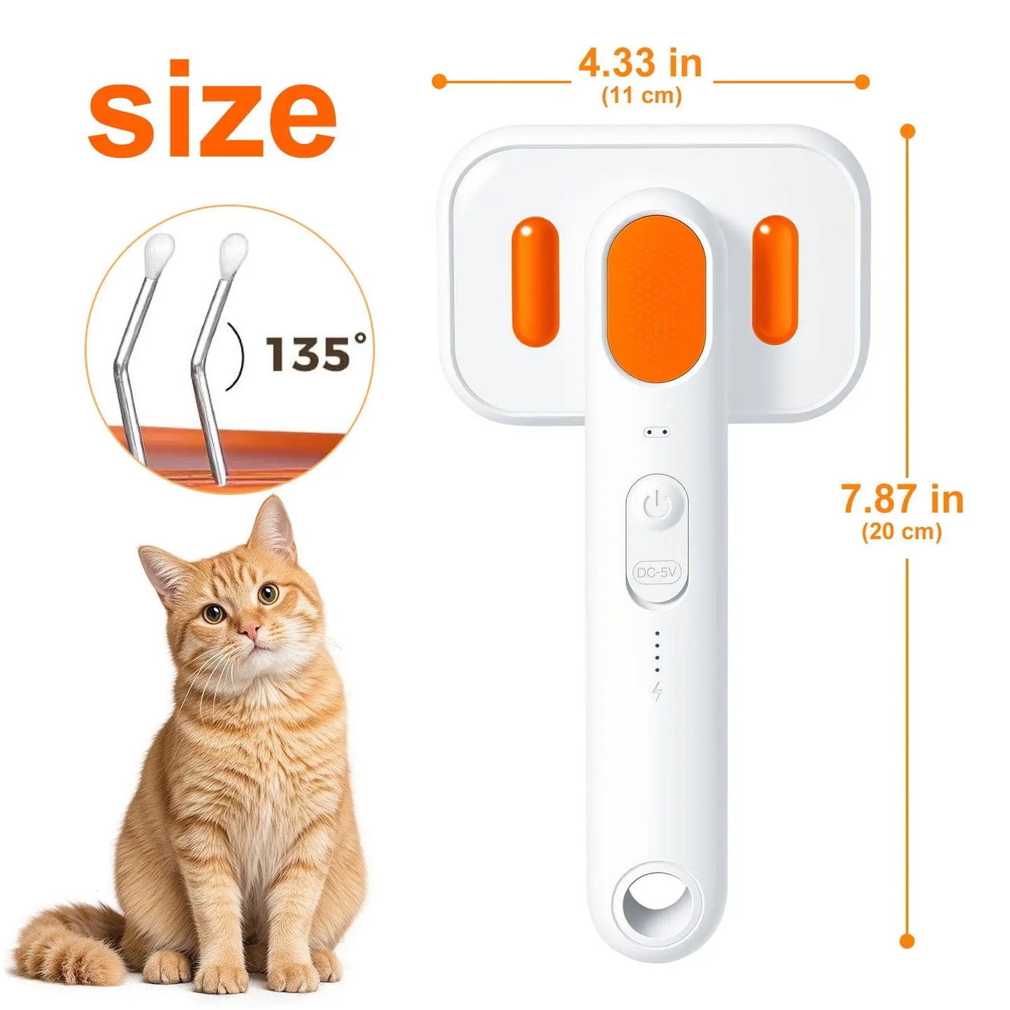 Fur-get About It! The Purr-fect Summer Spa Brush for Fluffy Felines and Doggo Divas – One-Button Magic for Shedding Shenanigans!
