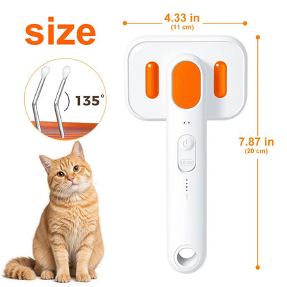 Fur-get About It! The Purr-fect Summer Spa Brush for Fluffy Felines and Doggo Divas – One-Button Magic for Shedding Shenanigans!