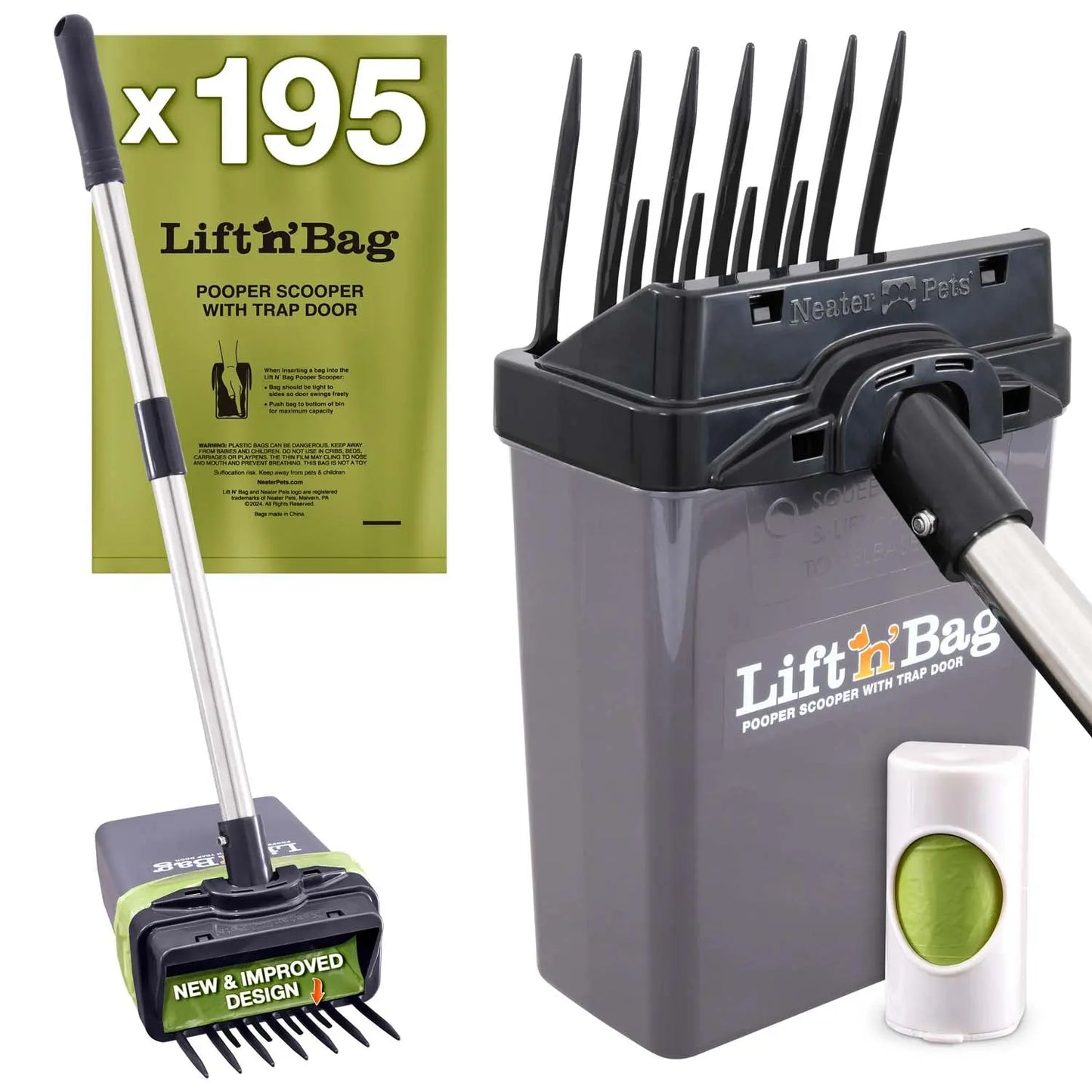 NEATER PETS Poop Picker Upper 2.0: The Ultimate Doggie Doodie Grabber - Because Your Hands Deserve a Break!