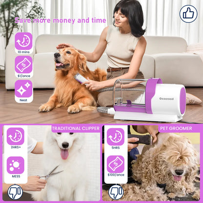 Geoorood's Fur-ocious Vacuum Brush: The Ultimate Dog Spa Experience for the Pup Who Hates Baths! 🐾💨 #FurryTornado #PetGroomingAdventures
