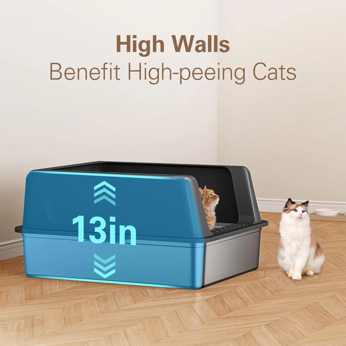 Zarler's Mega Cat Spa: The Stainless Steel Throne for Feline Royalty with a Lid to Keep Secrets and a Scoop for the Brave!