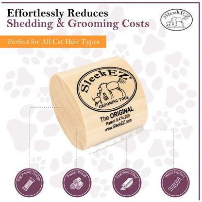 Fur-get About Shedding! The Purr-fect Cat Brush with a Fancy Handle for Fluffy Felines!